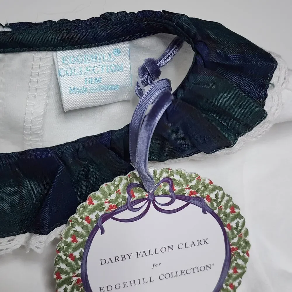 Edgehill Collection Blue Plaid Fancy Holiday Skirt Set Darby Fallon Size 18 M